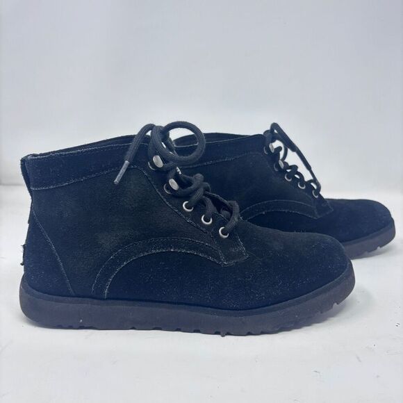 UGG Black Suede Ankle Boots - Size 8 US - Picture 1 of 8